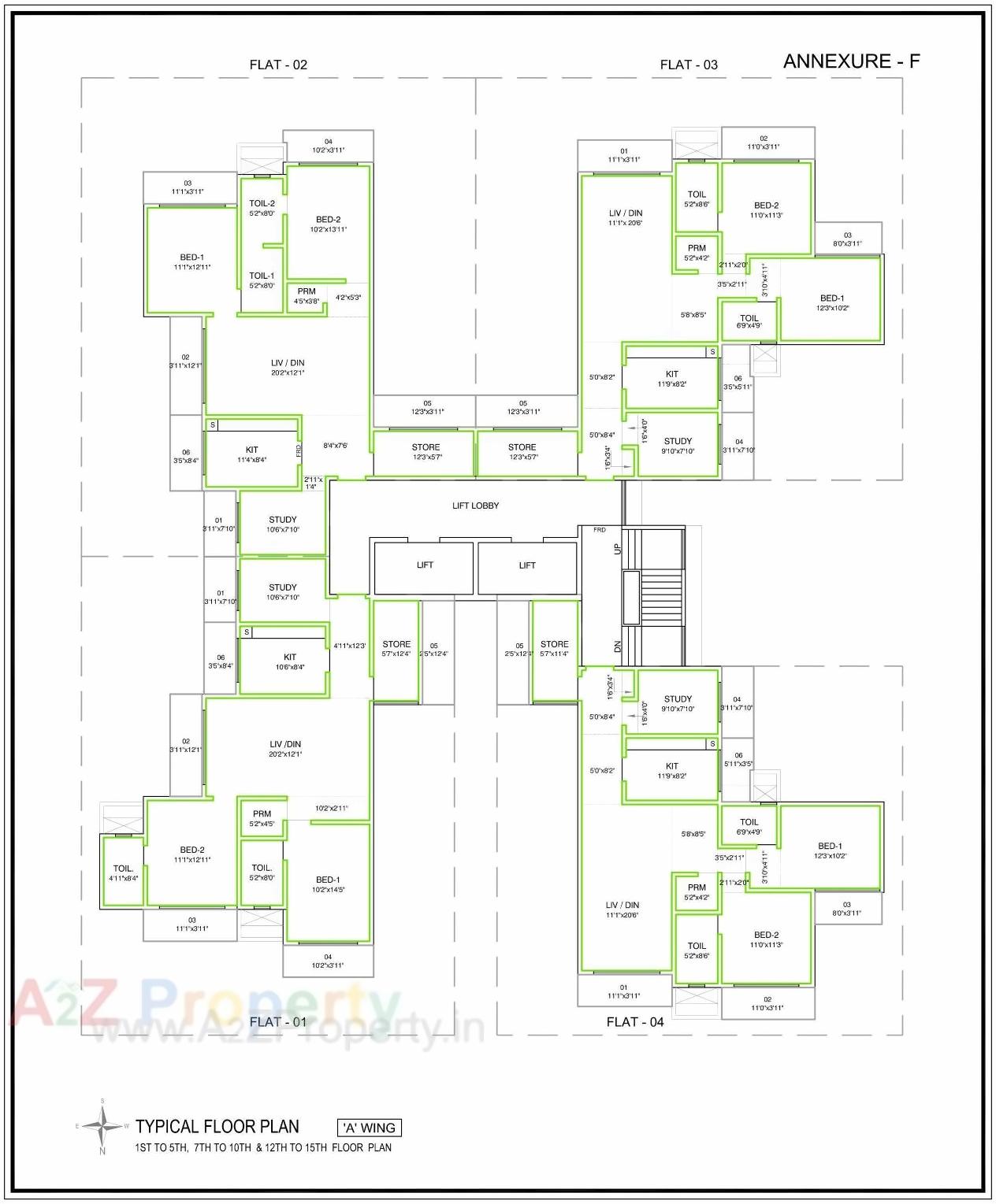 Layout of real estate project Insignia located at Andheri, MumbaiSuburban, Maharashtra