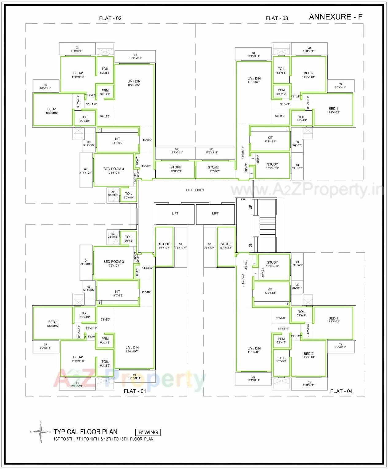 Layout of real estate project Insignia located at Andheri, MumbaiSuburban, Maharashtra