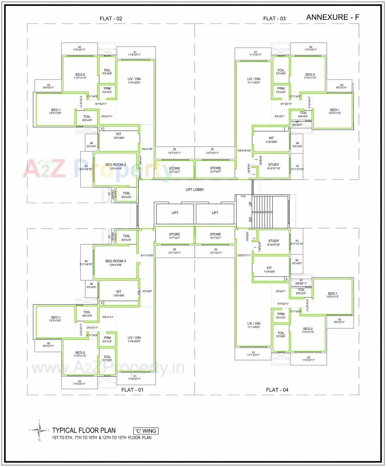 Layout of real estate project Insignia located at Andheri, MumbaiSuburban, Maharashtra