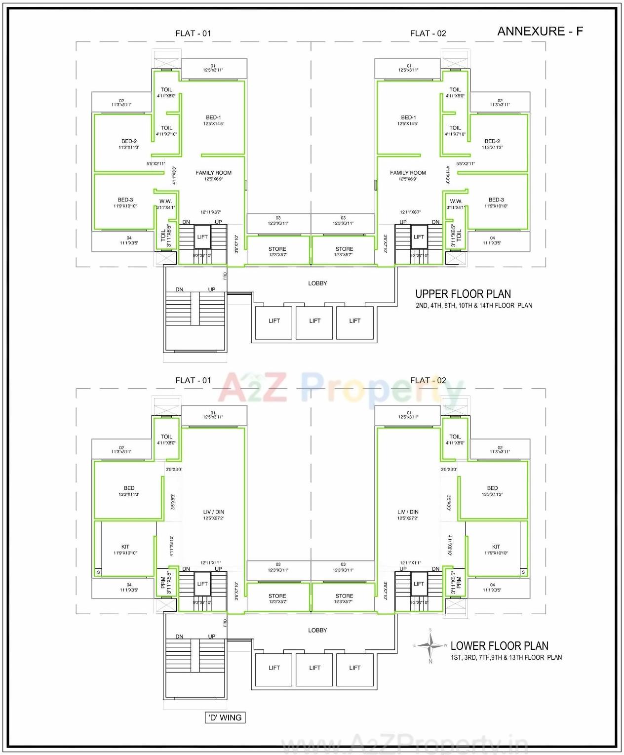 Layout of real estate project Insignia located at Andheri, MumbaiSuburban, Maharashtra