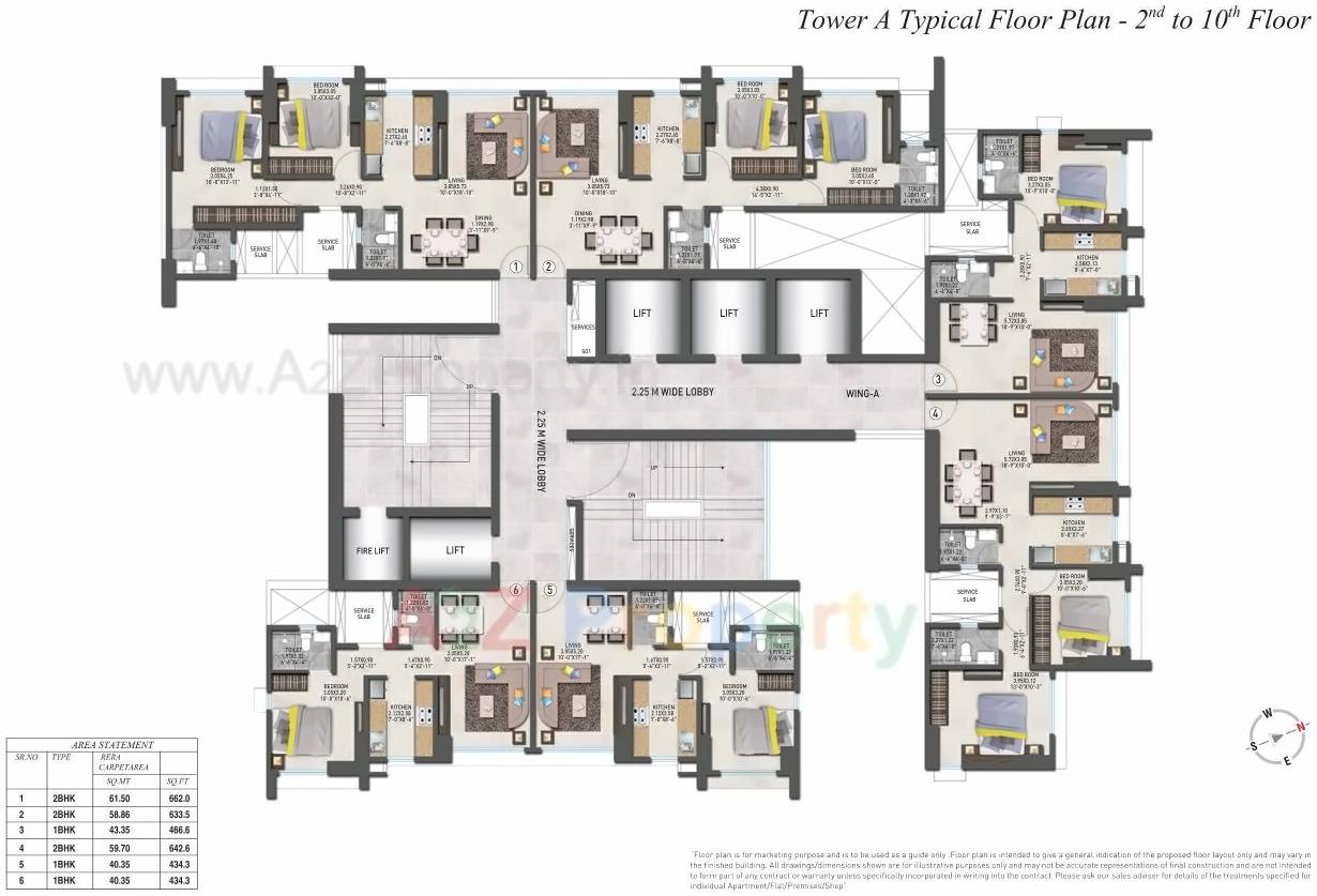 Layout of real estate project Irene located at Andheri, MumbaiSuburban, Maharashtra