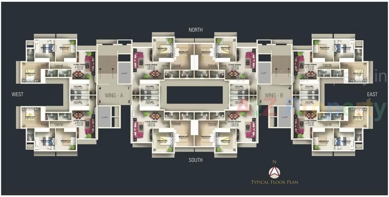 Layout of real estate project Jyoti Sukriti located at Borivali, MumbaiSuburban, Maharashtra