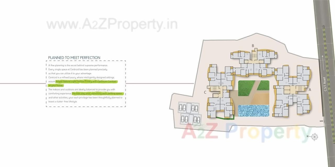 Layout of real estate project Kabra Centroid A Redevelopment Of Gop Chsl located at Andheri, MumbaiSuburban, Maharashtra