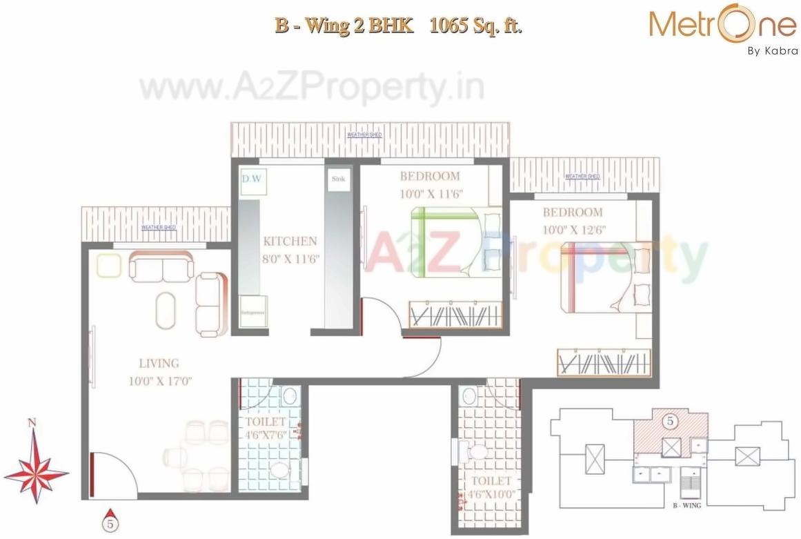 Layout of real estate project Kabra Metro One A B A Redevelopment Project Of Pratap Chsl located at Andheri, MumbaiSuburban, Maharashtra