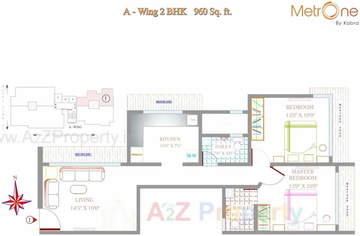 Layout of real estate project Kabra Metro One A B A Redevelopment Project Of Pratap Chsl located at Andheri, MumbaiSuburban, Maharashtra