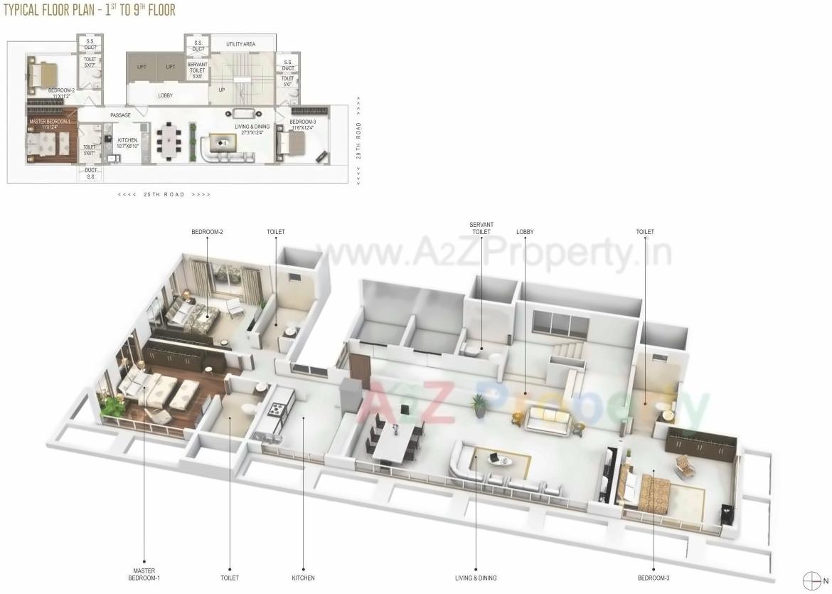 Layout of real estate project Kakad Heights located at Andheri, MumbaiSuburban, Maharashtra