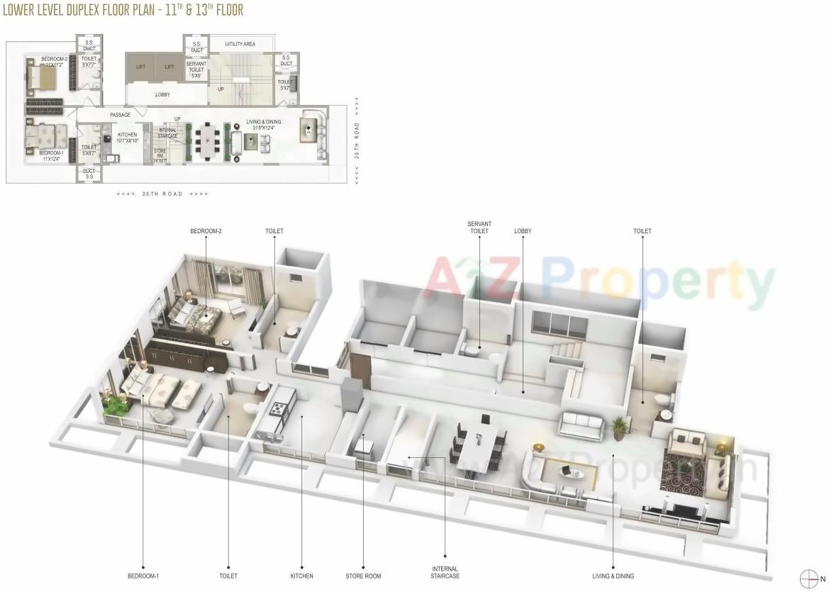 Layout of real estate project Kakad Heights located at Andheri, MumbaiSuburban, Maharashtra