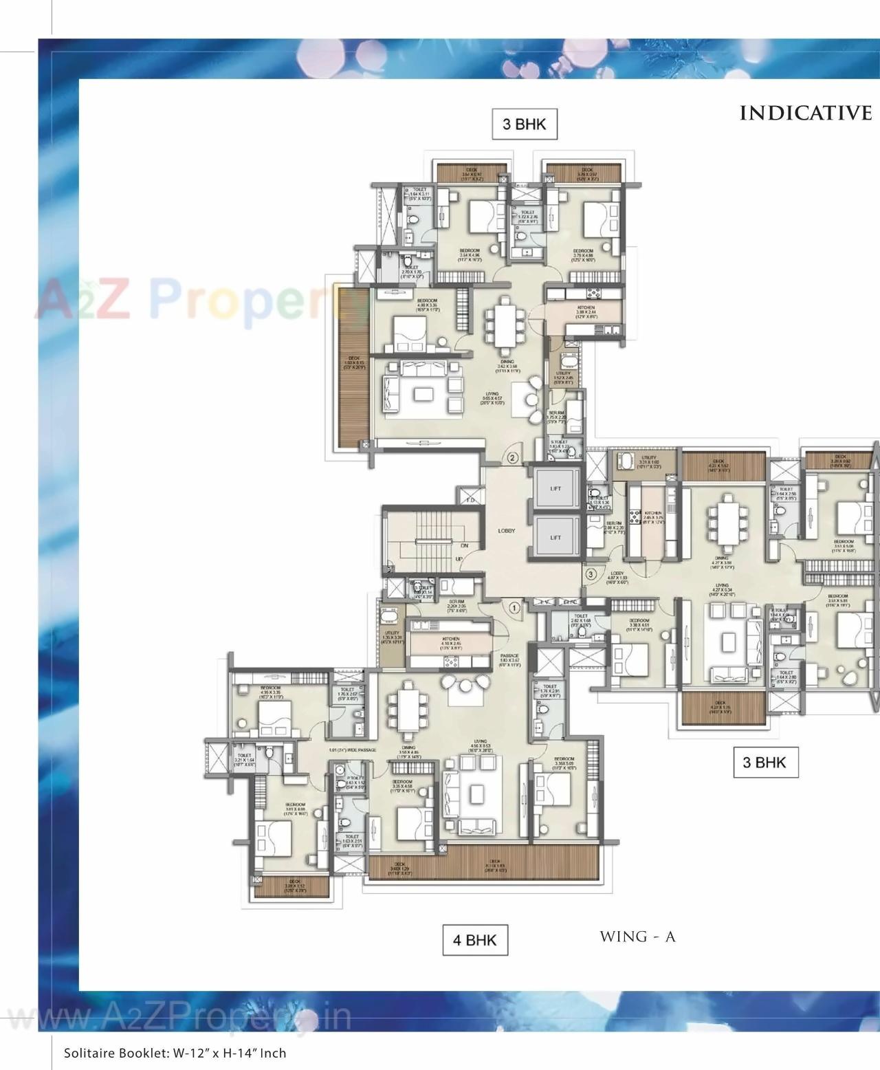 Layout of real estate project Kalpataru Solitaire located at Andheri, MumbaiSuburban, Maharashtra