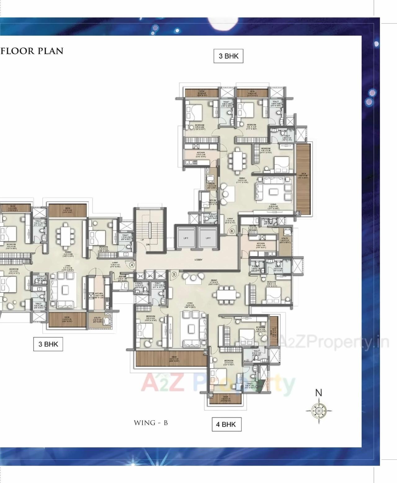 Layout of real estate project Kalpataru Solitaire located at Andheri, MumbaiSuburban, Maharashtra
