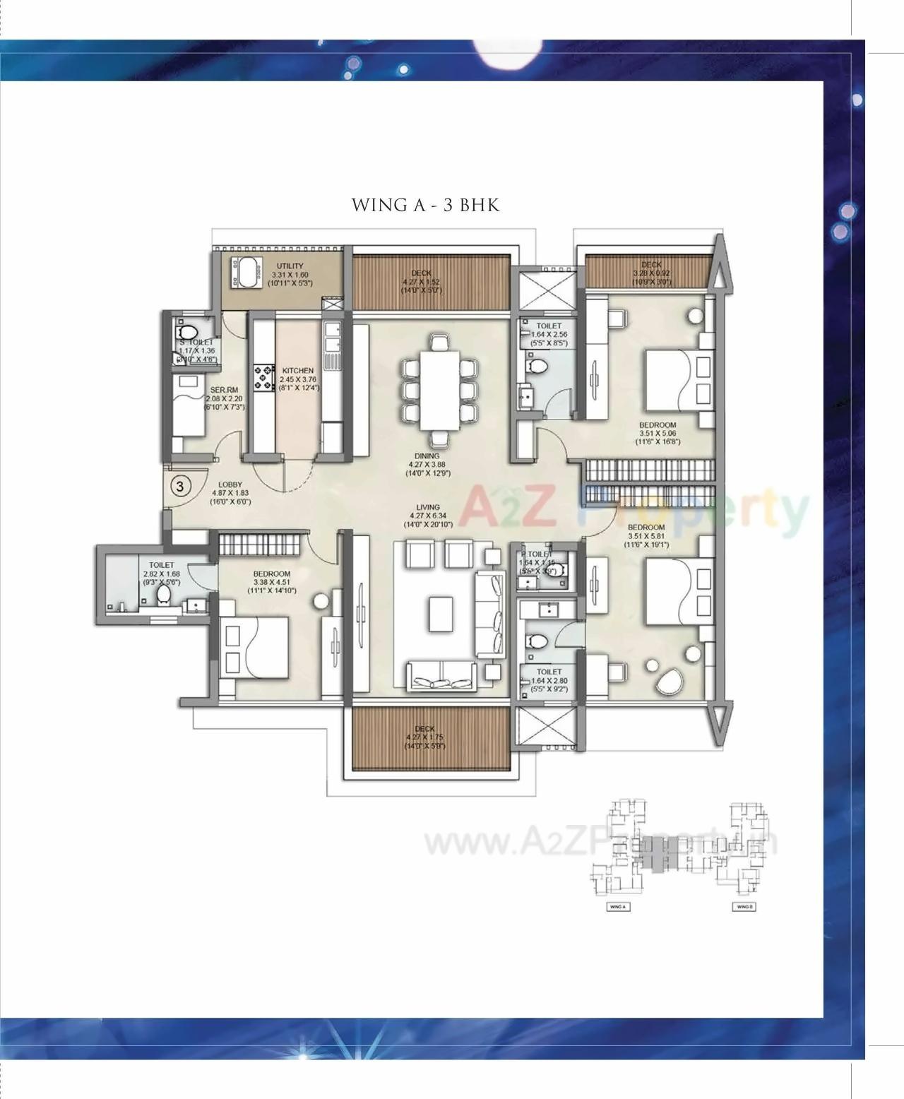 Layout of real estate project Kalpataru Solitaire located at Andheri, MumbaiSuburban, Maharashtra