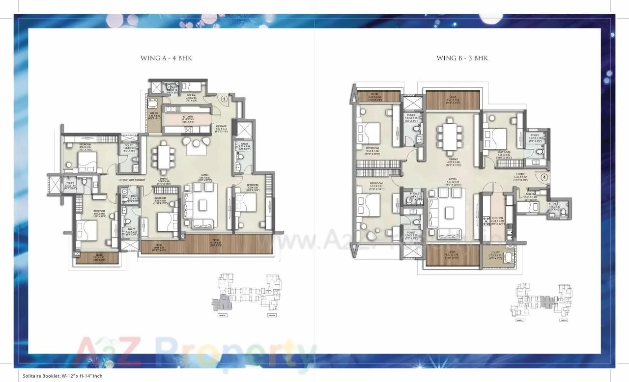 Layout of real estate project Kalpataru Solitaire located at Andheri, MumbaiSuburban, Maharashtra