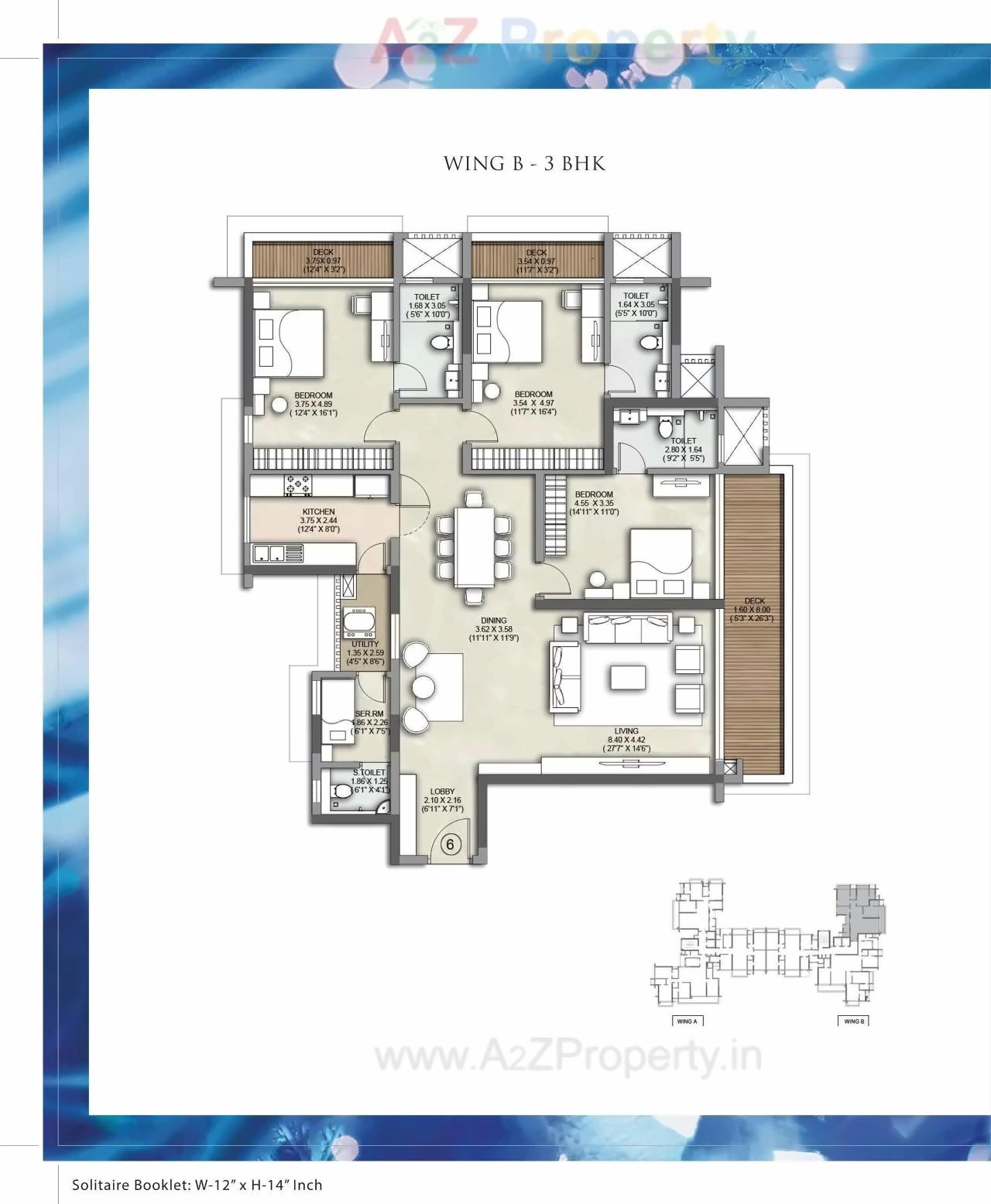 Layout of real estate project Kalpataru Solitaire located at Andheri, MumbaiSuburban, Maharashtra