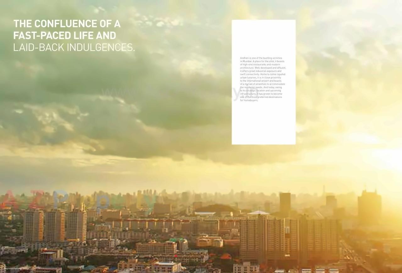 3D Elevation of real estate project Kalpataru Yashodhan located at Andheri, MumbaiSuburban, Maharashtra