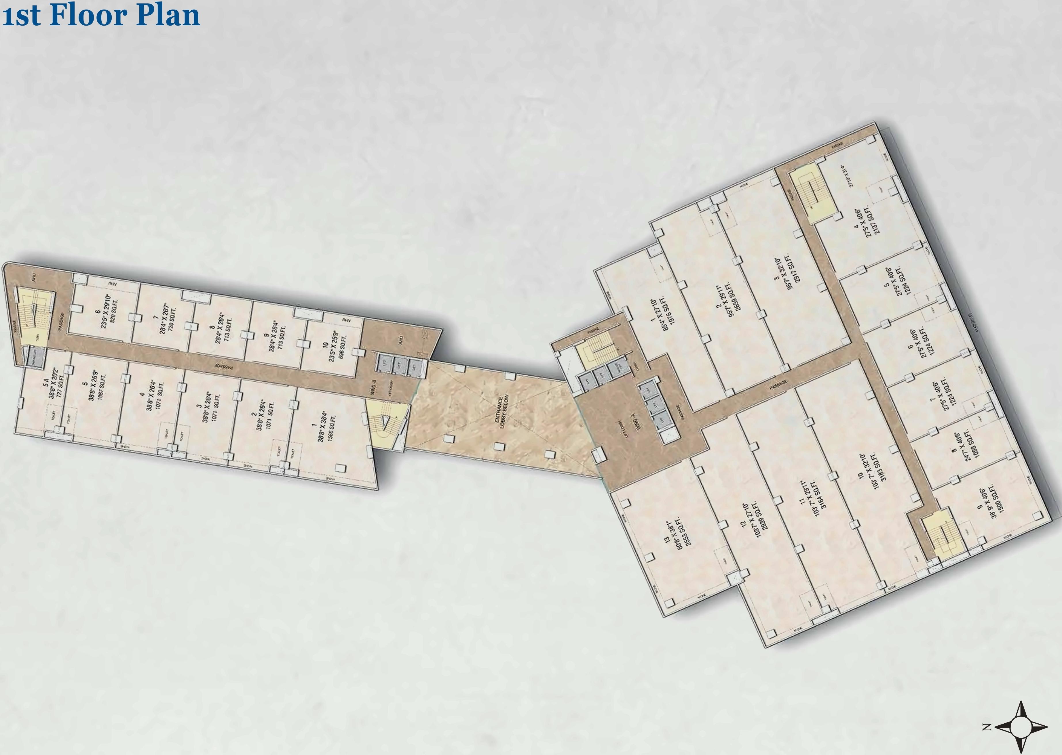 Layout of real estate project Kanakia Wallstreet located at Andheri, MumbaiSuburban, Maharashtra
