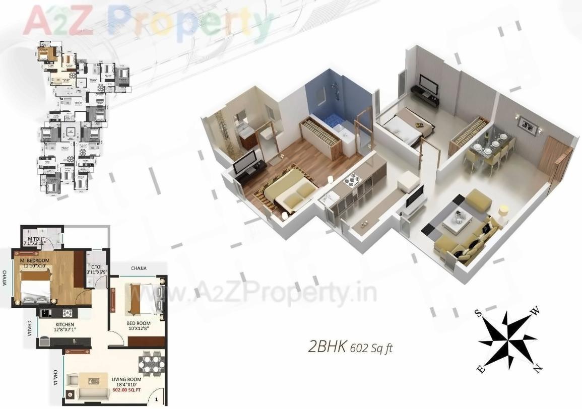 Layout of real estate project Kaveri Apartments Chsl Triveni Eden located at Borivali, MumbaiSuburban, Maharashtra