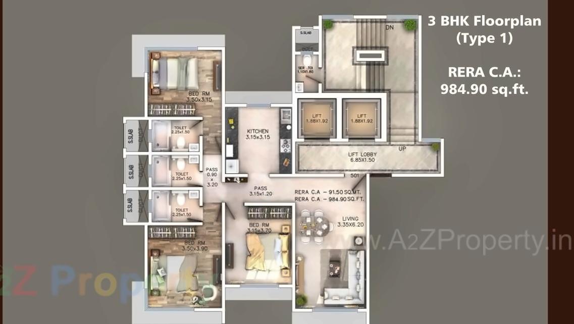 Layout of real estate project Kk Grande located at Kurla, MumbaiSuburban, Maharashtra