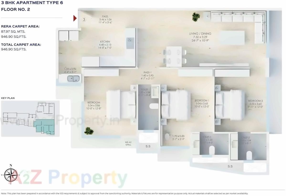 Layout of real estate project Kripa Allure located at Andheri, MumbaiSuburban, Maharashtra