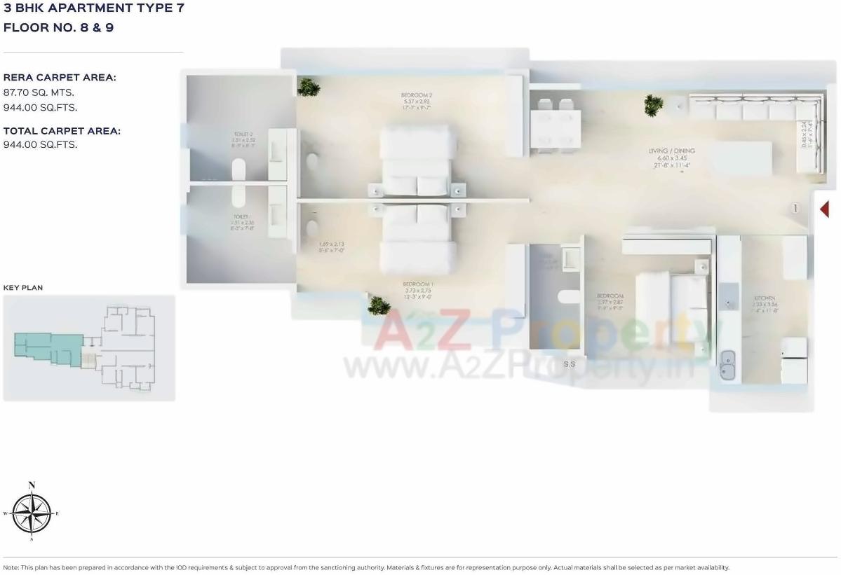 Layout of real estate project Kripa Allure located at Andheri, MumbaiSuburban, Maharashtra