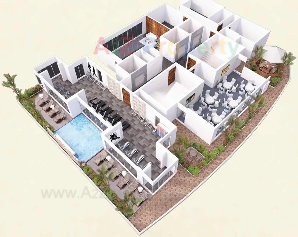 3D Elevation of real estate project Level   The Residences located at Andheri, MumbaiSuburban, Maharashtra