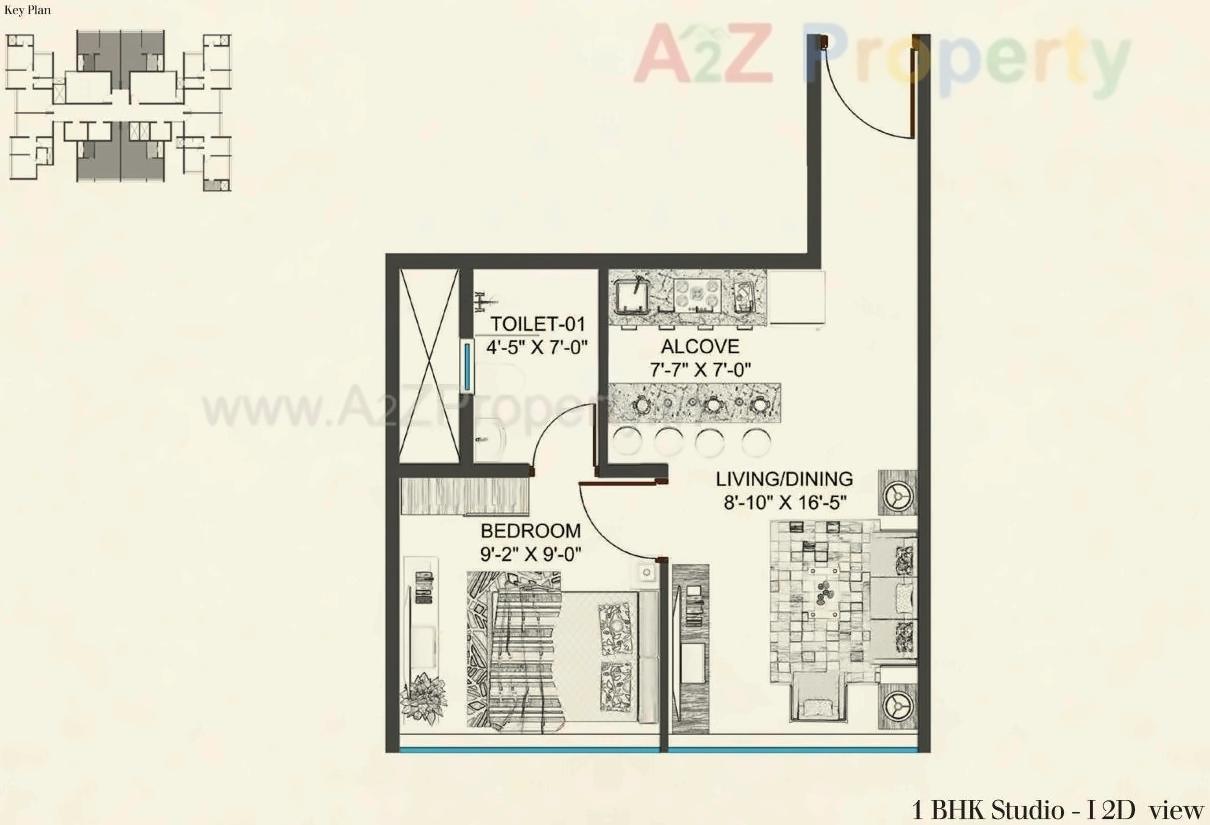 Layout of real estate project Level   The Residences located at Andheri, MumbaiSuburban, Maharashtra