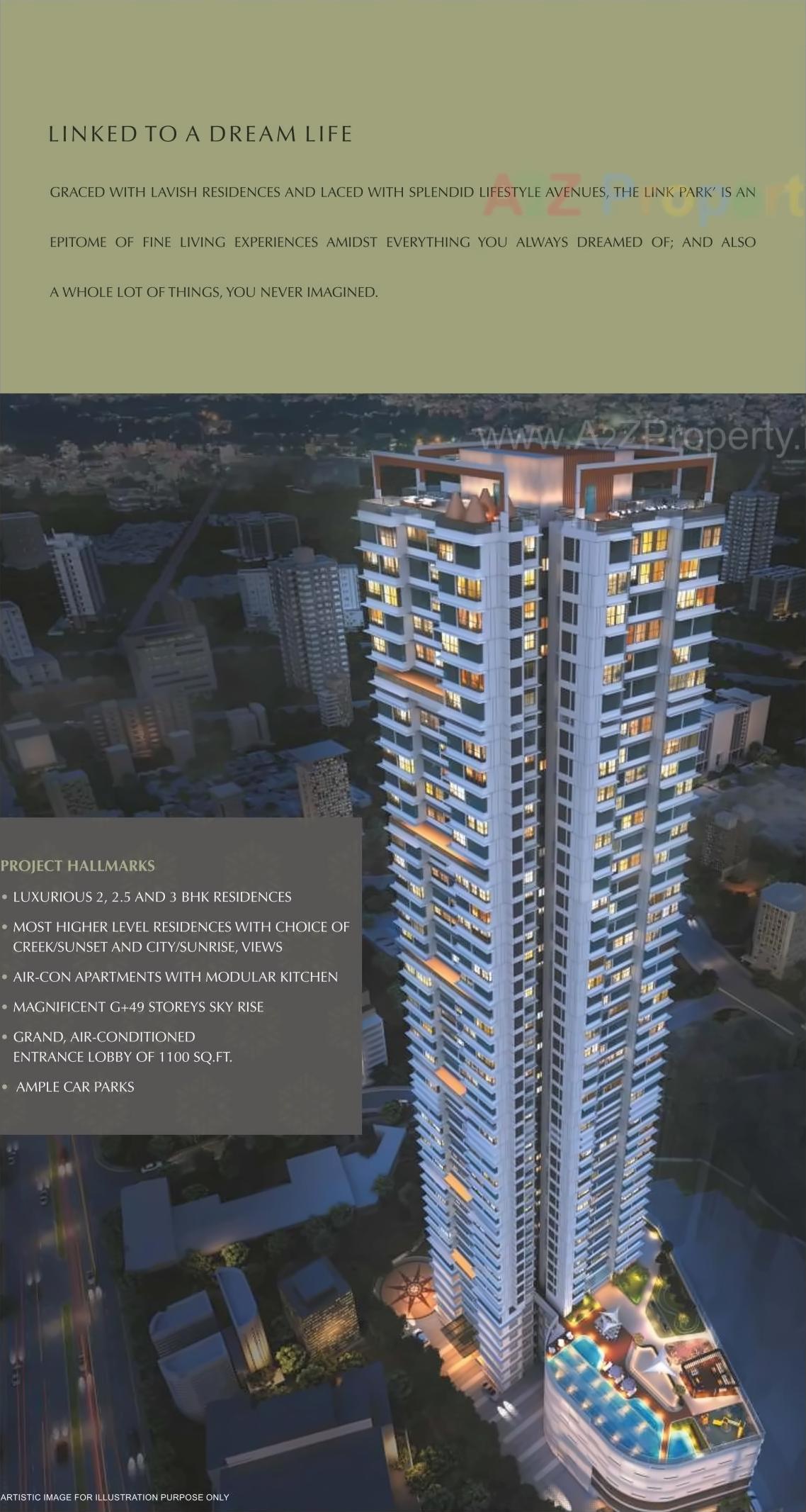 3D Elevation of real estate project Linkpark located at Borivali, MumbaiSuburban, Maharashtra