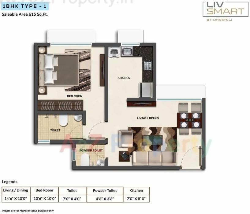 Layout of real estate project Livsmart Kurla located at Kurla, MumbaiSuburban, Maharashtra