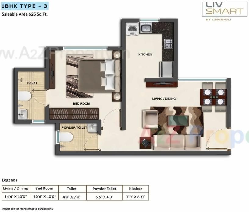 Layout of real estate project Livsmart Kurla located at Kurla, MumbaiSuburban, Maharashtra