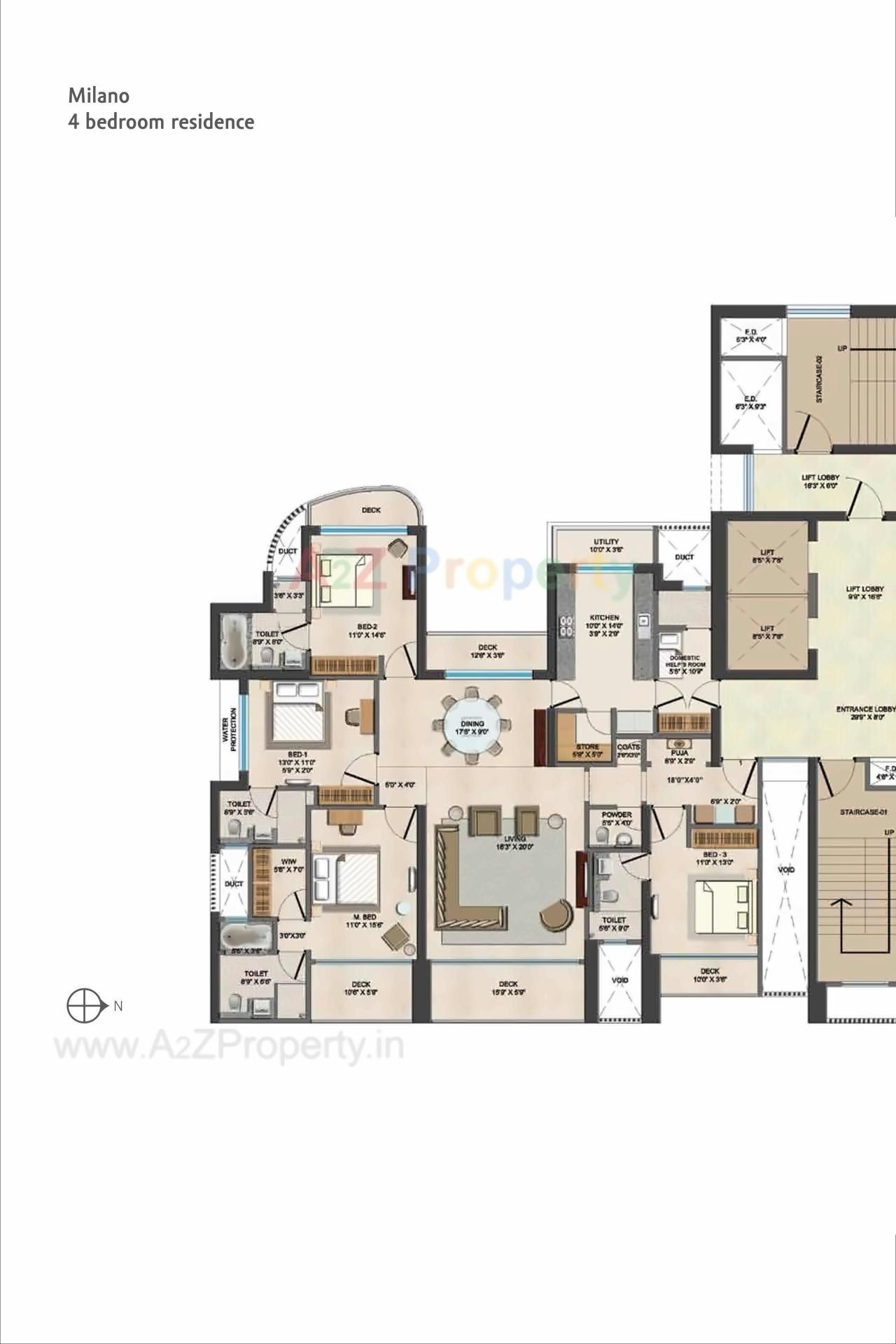 Layout of real estate project Lodha Fiorenza located at Borivali, MumbaiSuburban, Maharashtra