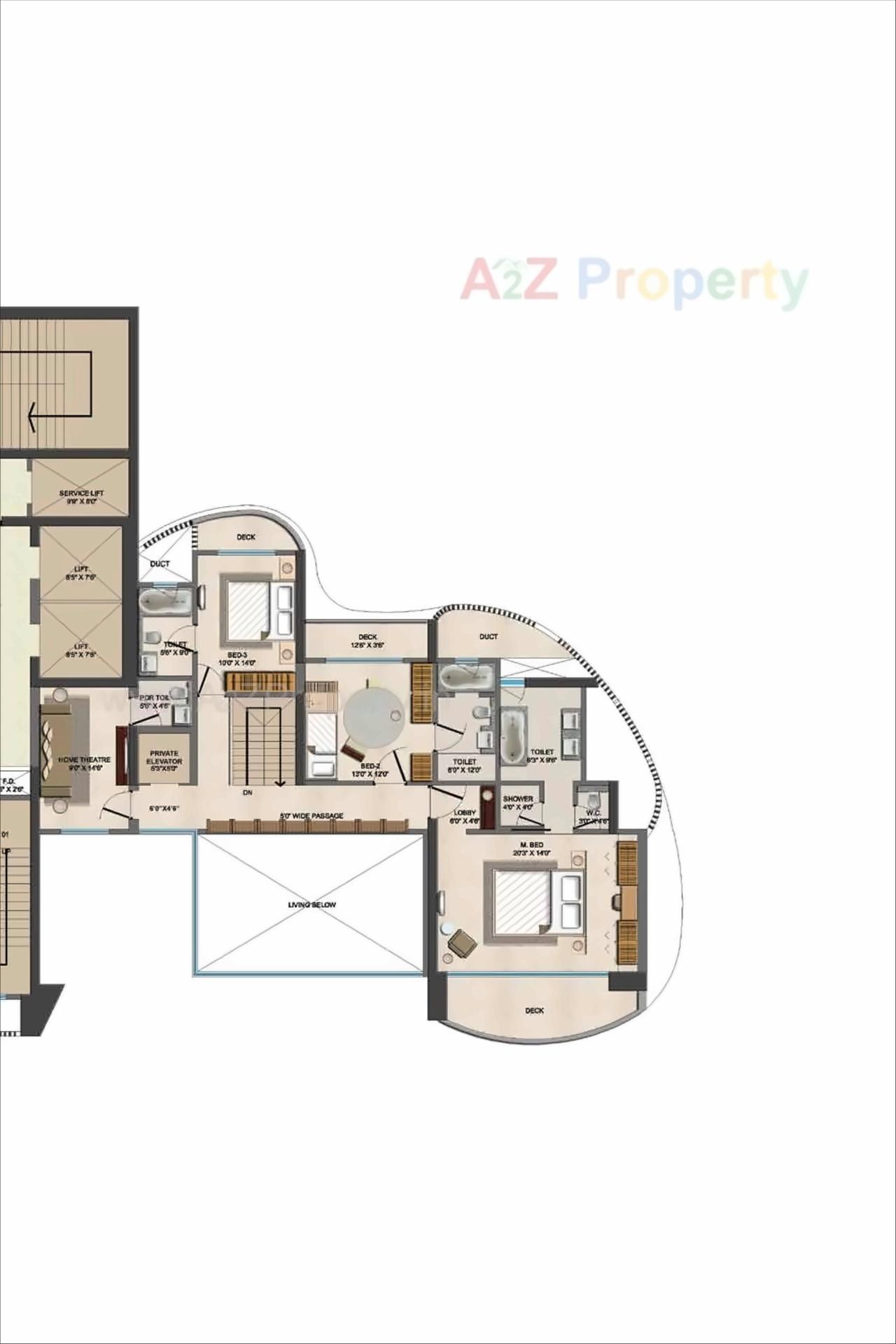 Layout of real estate project Lodha Fiorenza located at Borivali, MumbaiSuburban, Maharashtra