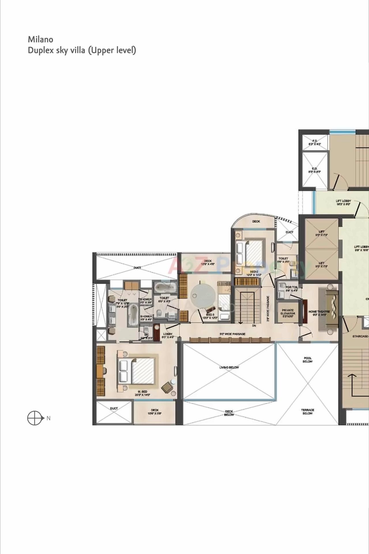 Layout of real estate project Lodha Fiorenza located at Borivali, MumbaiSuburban, Maharashtra