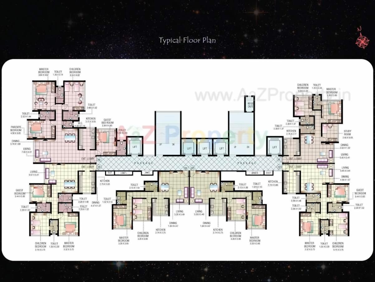 Layout of real estate project Mahavir Universe   Phoenix located at Kurla, MumbaiSuburban, Maharashtra