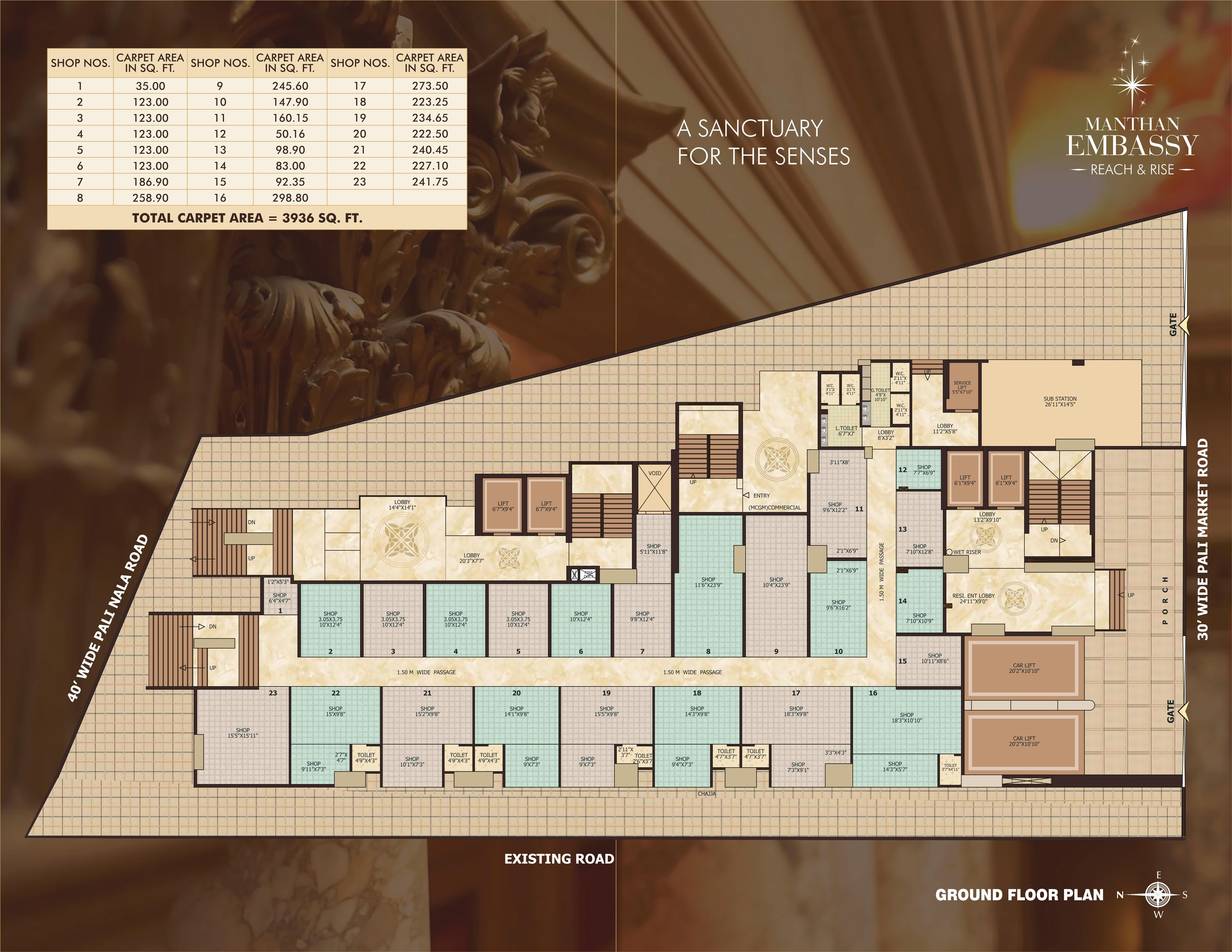 Layout of real estate project Manthan Embassy located at Kurla, MumbaiSuburban, Maharashtra