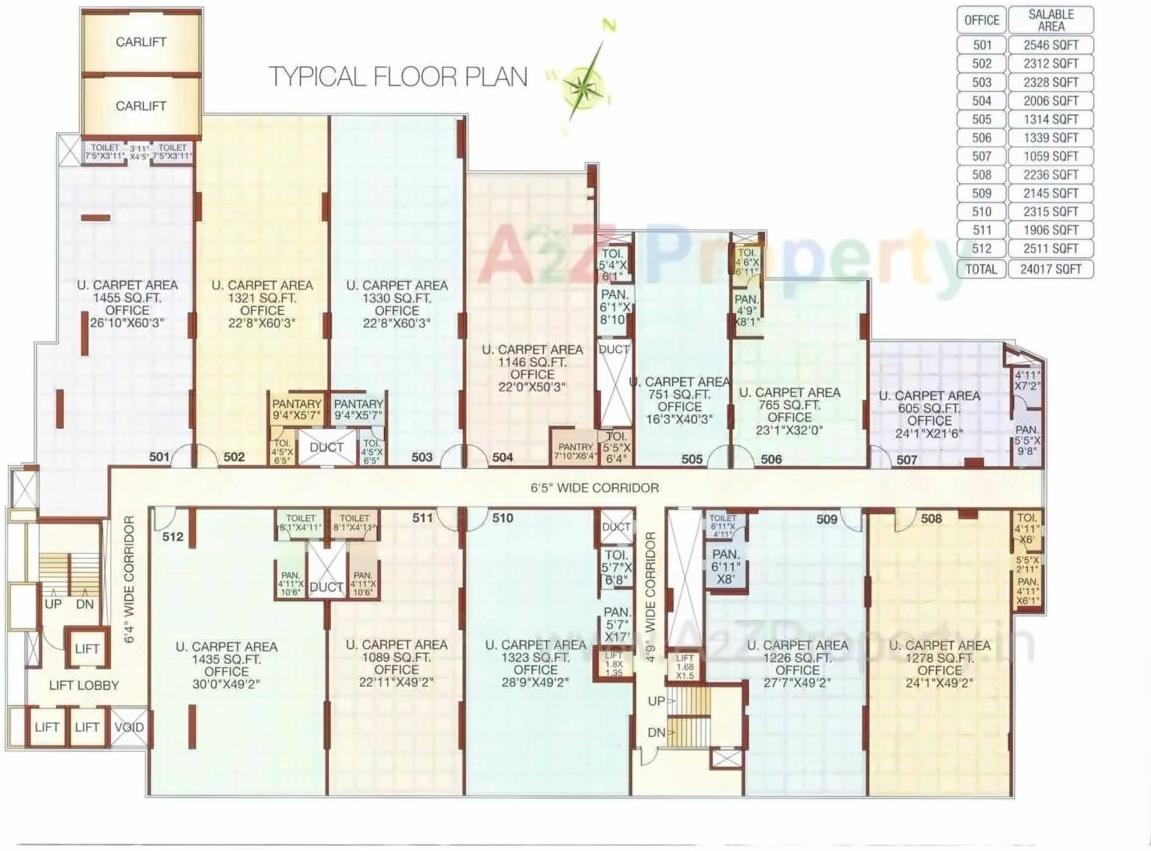 Layout of real estate project Manthan Plaza located at Kurla, MumbaiSuburban, Maharashtra
