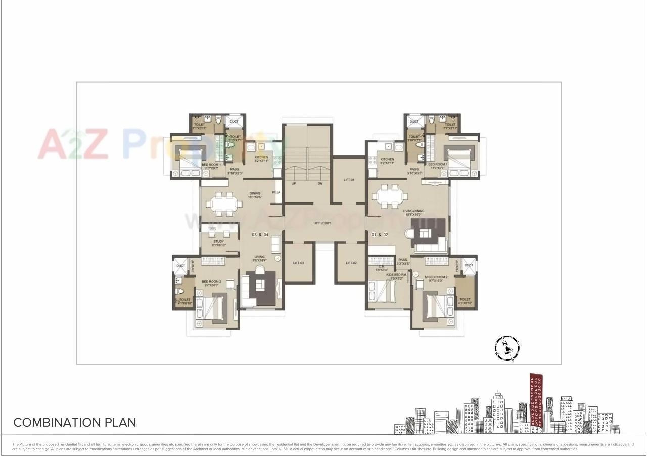 Layout of real estate project Marathon Eminence located at Kurla, MumbaiSuburban, Maharashtra