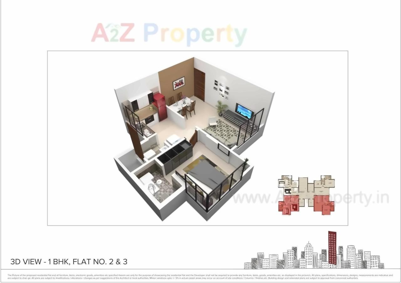 Layout of real estate project Marathon Eminence located at Kurla, MumbaiSuburban, Maharashtra