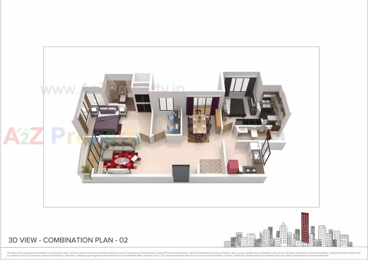 Layout of real estate project Marathon Eminence located at Kurla, MumbaiSuburban, Maharashtra