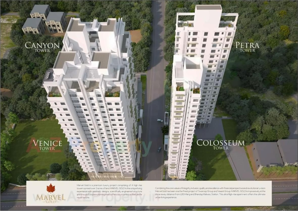 3D Elevation of real estate project Marvel Gold located at Kurla, MumbaiSuburban, Maharashtra