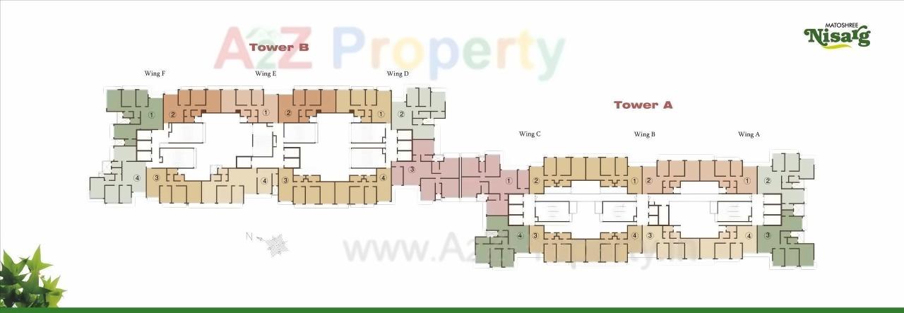 Layout of real estate project Matoshree Nisarg Tower located at Kurla, MumbaiSuburban, Maharashtra
