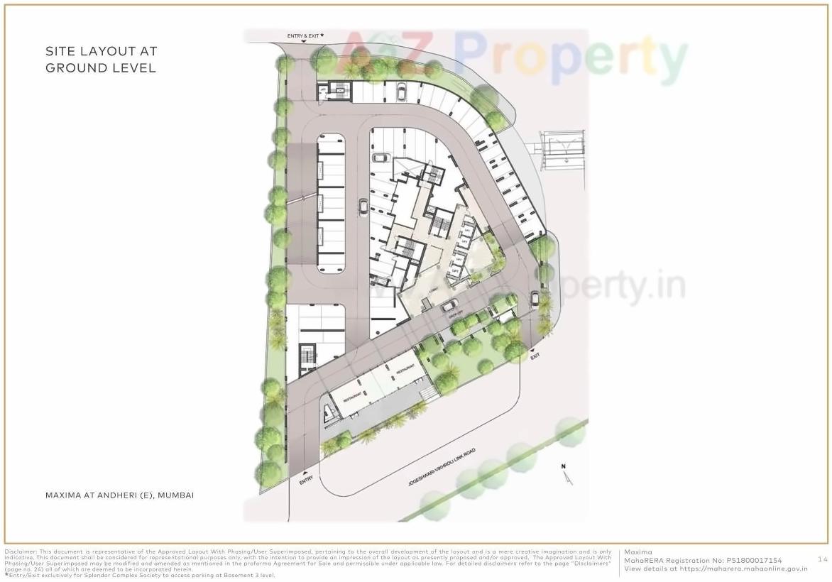 Layout of real estate project Maxima located at Andheri, MumbaiSuburban, Maharashtra