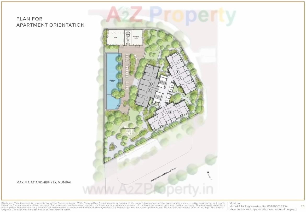 Layout of real estate project Maxima located at Andheri, MumbaiSuburban, Maharashtra