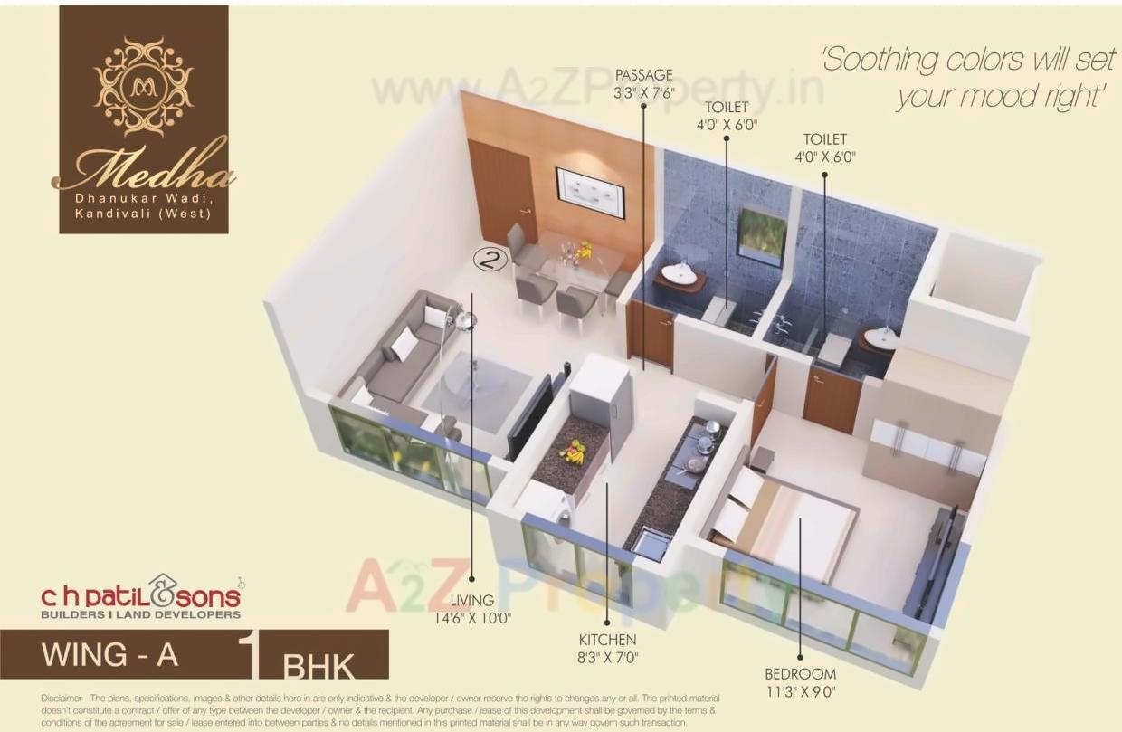 Layout of real estate project Medha Chsl located at Borivali, MumbaiSuburban, Maharashtra