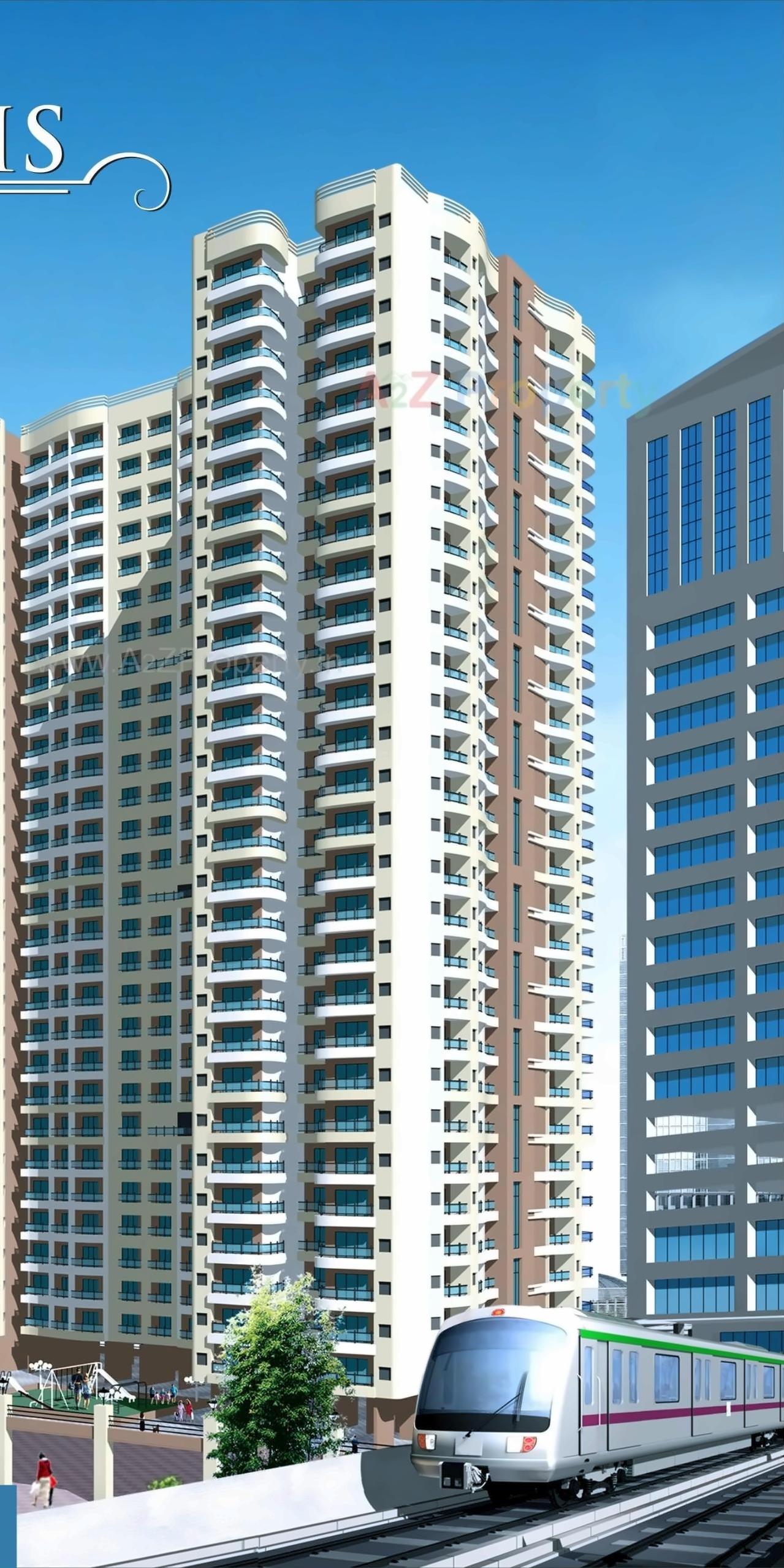 3D Elevation of real estate project Metropolis Residences located at Andheri, MumbaiSuburban, Maharashtra