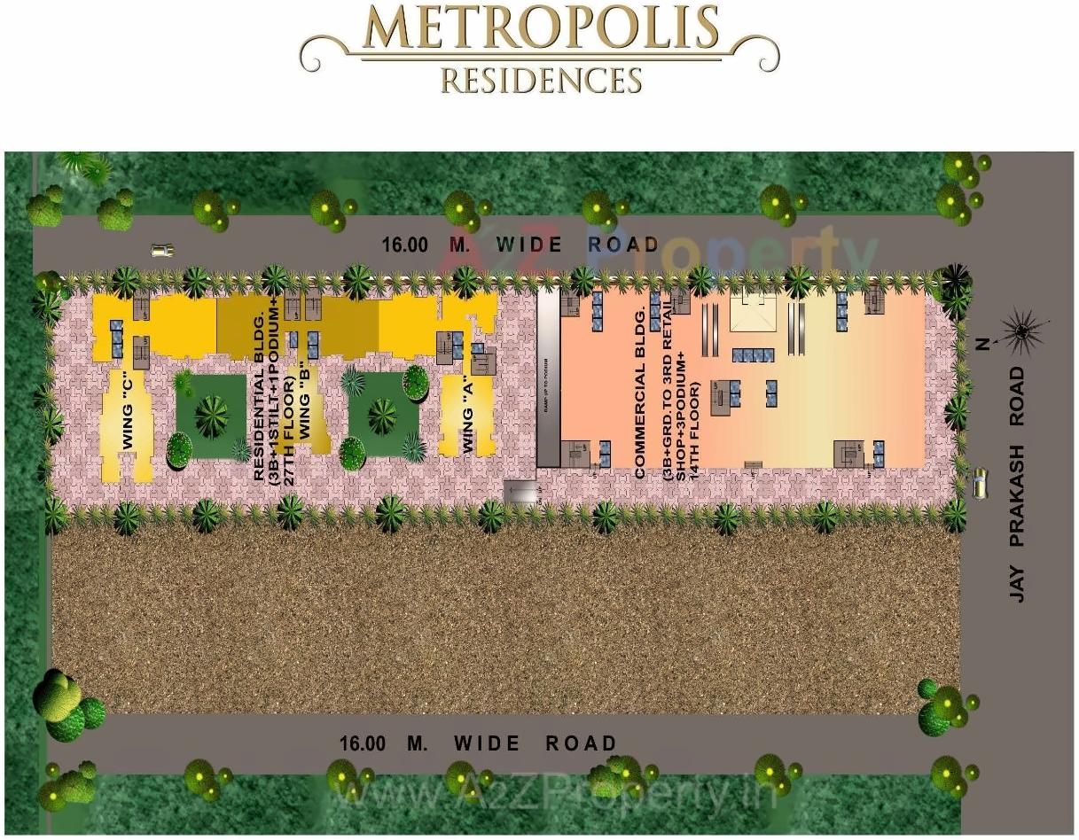 Layout of real estate project Metropolis Residences located at Andheri, MumbaiSuburban, Maharashtra