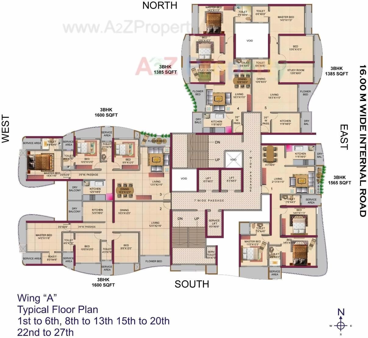 Layout of real estate project Metropolis Residences located at Andheri, MumbaiSuburban, Maharashtra