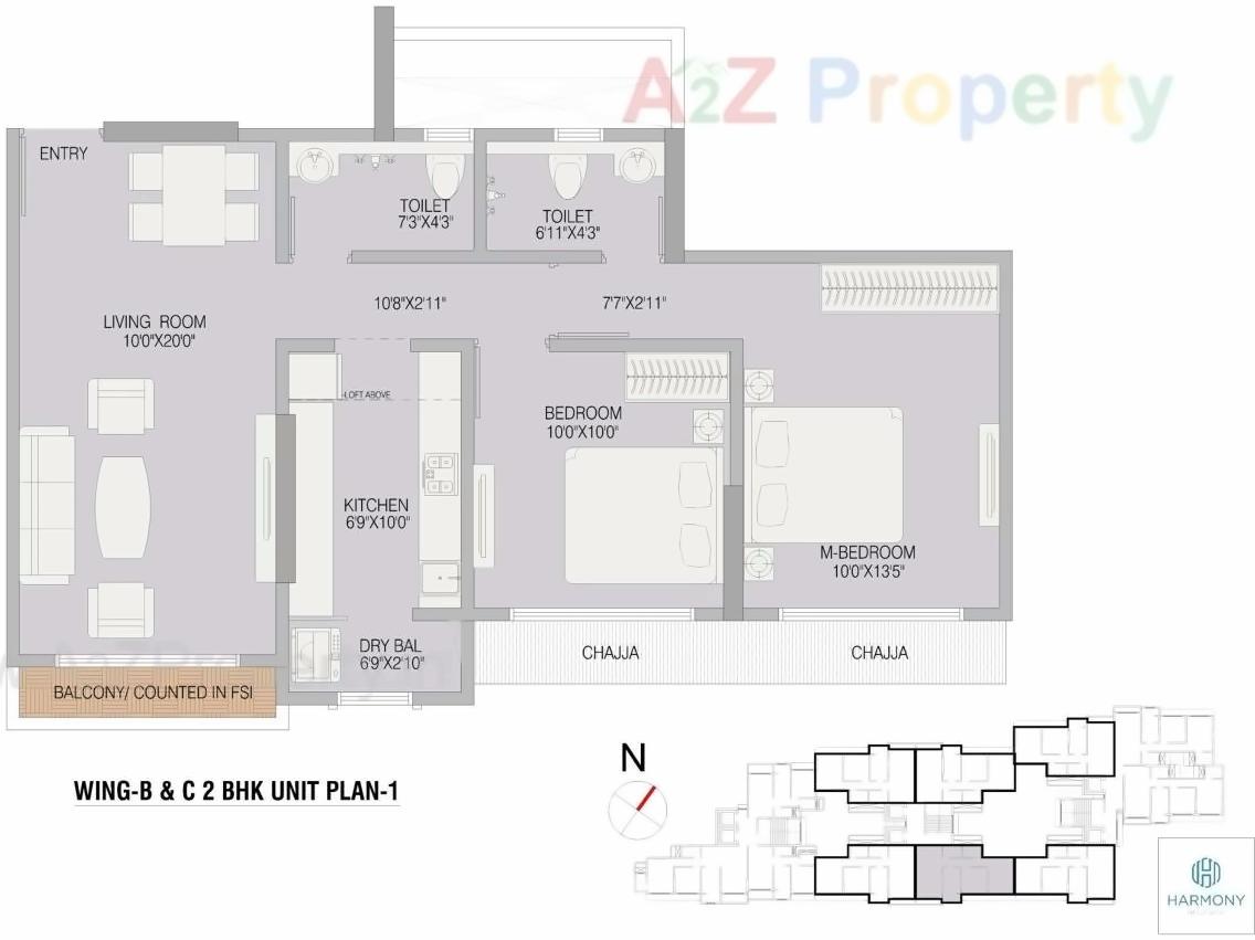 Layout of real estate project Midas Bhoomi Harmony located at Kurla, MumbaiSuburban, Maharashtra
