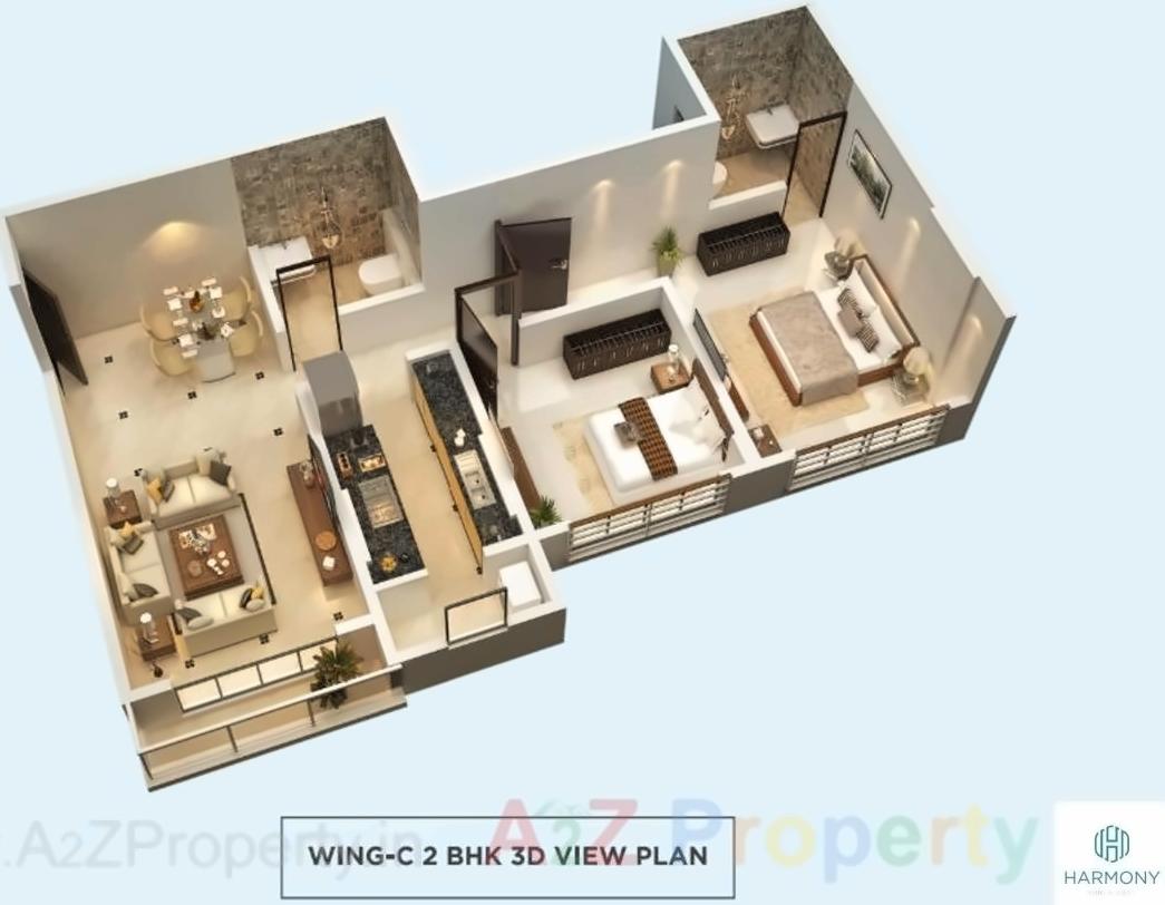 Layout of real estate project Midas Bhoomi Harmony located at Kurla, MumbaiSuburban, Maharashtra