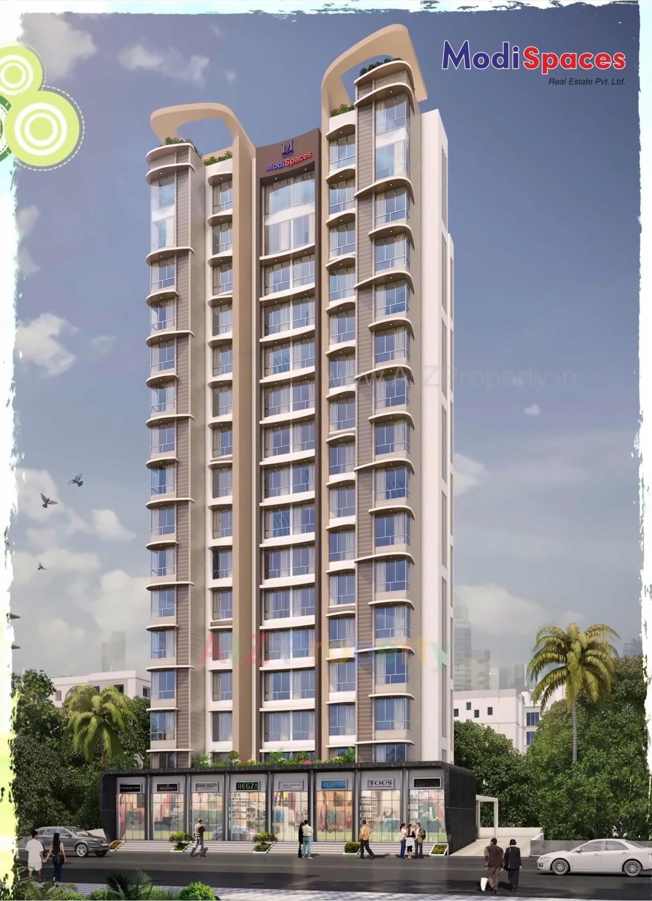 3D Elevation of real estate project Modispaces Tashkent located at Borivali, MumbaiSuburban, Maharashtra