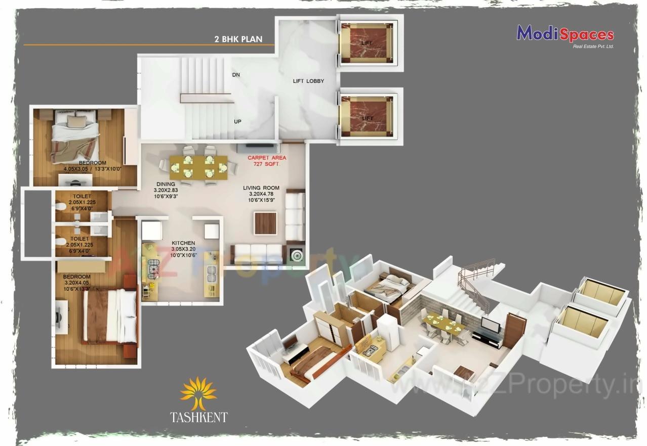 Layout of real estate project Modispaces Tashkent located at Borivali, MumbaiSuburban, Maharashtra
