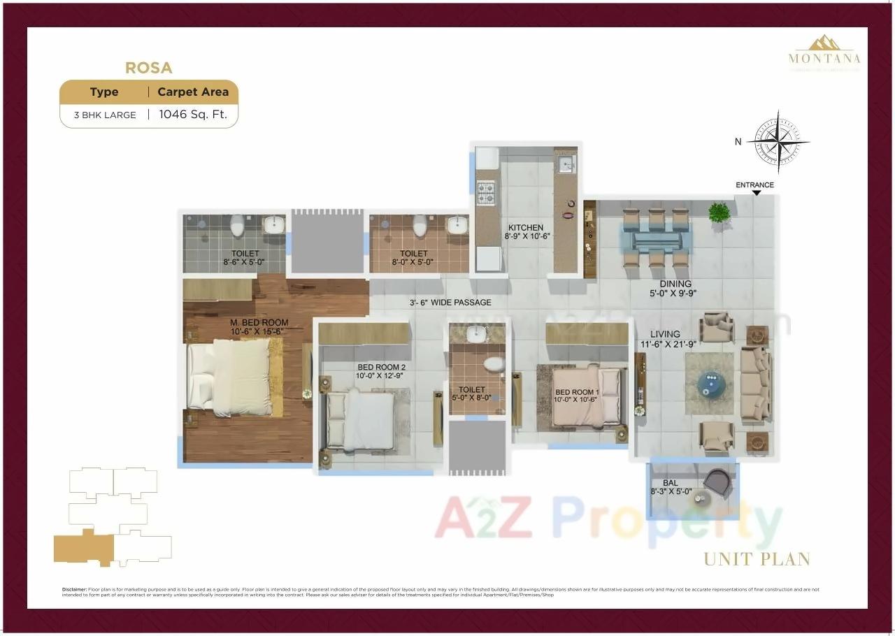 Layout of real estate project Montana located at Kurla, MumbaiSuburban, Maharashtra