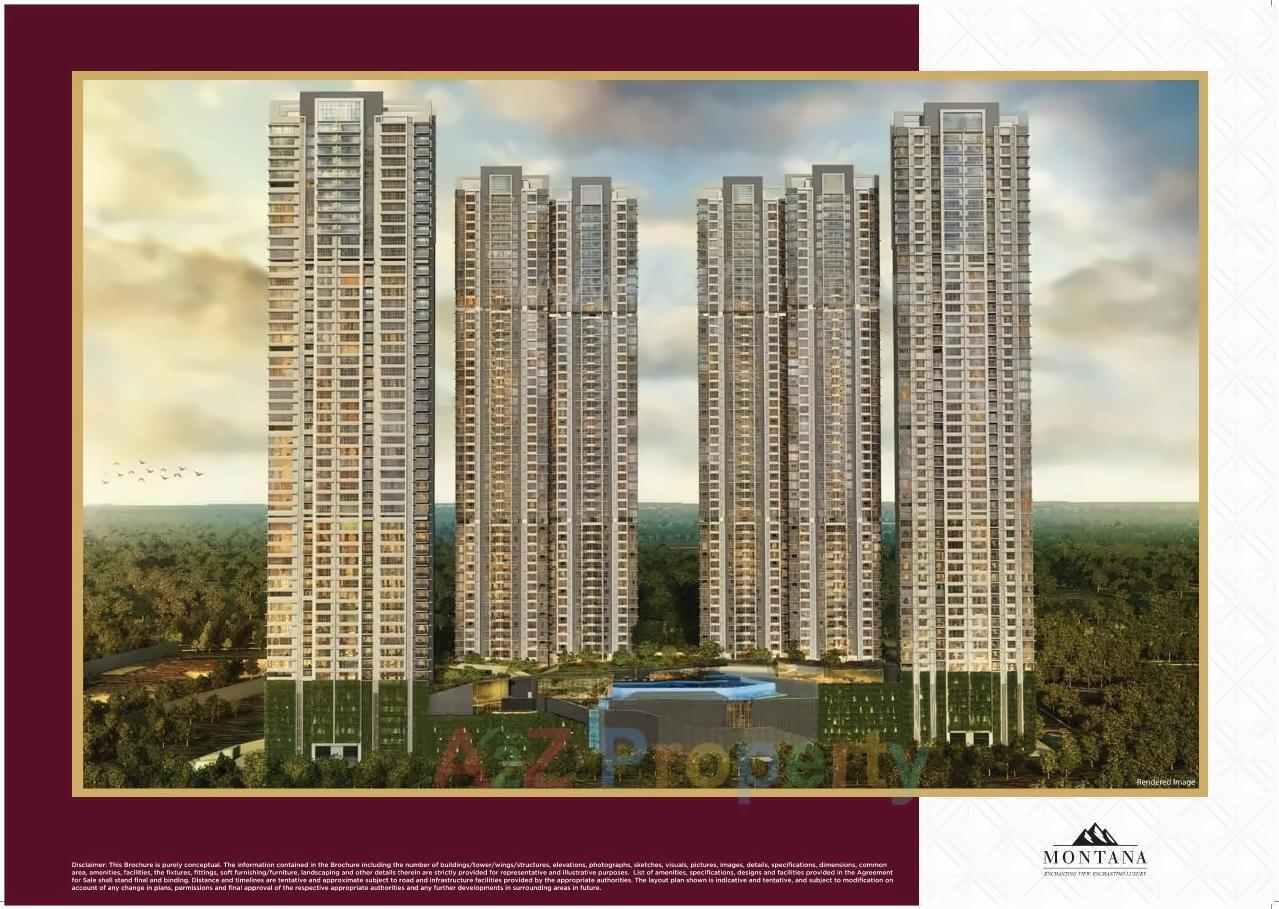 3D Elevation of real estate project Montana located at Kurla, MumbaiSuburban, Maharashtra